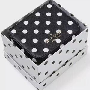 Kate Spade K7236 Polka Dot Boxed Travel Jewelry Holder Case New With Defect